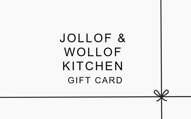 Jollof and Wollof Kitchen gift card certificate